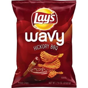 Lay's Wavy Hickory Barbecue Flavored Potato Chips, 7.5 oz Bag