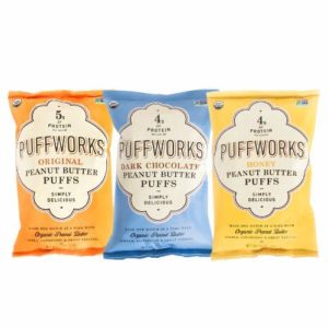Puffworks Organic Peanut Butter Puffs, Variety Pack (Pack of 3) | Non-GMO | Gluten-Free | Kosher | Dairy-Free