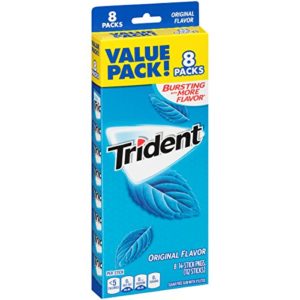 Trident Sugar Free Gum, Original, 14 ct (Pack of 8)