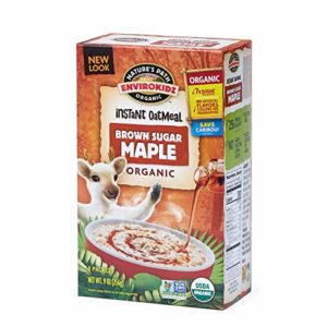 Nature's Path EnviroKidz Brown Sugar Maple Instant Hot Oatmeal, Healthy, Organic, Gluten-Free, 9 Ounce Box