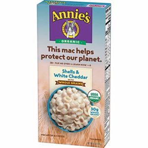 Annie's Organic Whole Wheat Shells & White Cheddar Macaroni & Cheese,12 Boxes, 6 oz (Pack of 12)