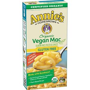 Annie's Organic Vegan Macaroni and Cheese Elbows & Creamy Sauce Gluten Free Pasta, 6 oz