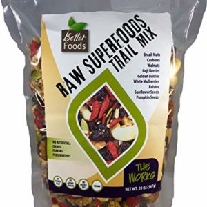 Raw Superfoods Trail Mix - The Works (Goji Berries, Golden Berries, Mulberries, Raisins, Brazil Nuts, Cashews, Walnuts, Pumpkin and Sunflower Seeds)
