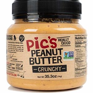 Pic's Crunchy Peanut Butter (35.3oz) Made in New Zealand with All Natural Non GMO Peanuts, No Added Sugar, Delicious Gourmet Chunky Texture, Healthy Source of Protein, Vegan Friendly