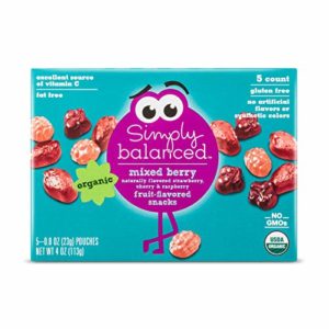 Simply Balanced Organic, Mixed Berry, 4 OZ (5-0.8 oz pouches)- One box