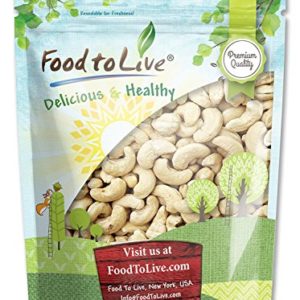 Raw Cashews by Food to Live (Large, Whole, Size W-320, Unsalted, Kosher Bulk) - 1 Pound)