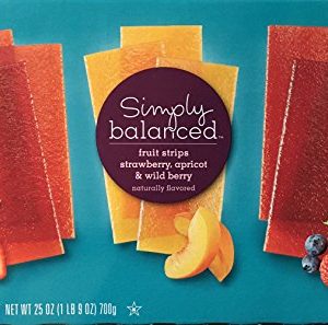 Simply Balanced Fruit Strips Strawberry, Apricot & Wild Berry Variety Pack, 48 - 0.5 oz Strips