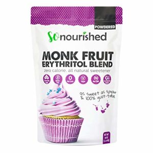 Powdered Monk Fruit Sweetener with Erythritol Confectioners (2.5 lb / 40 oz) Perfect for Diabetics & Low Carb Dieters - 1:1 Sugar Replacement - No Calorie Sweetener, Non-GMO, Natural Sugar Substitute