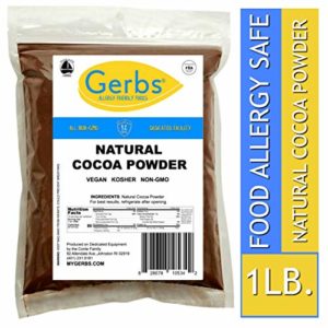 Natural Cocoa Powder, 1 LB - Top 14 Food Allergen Free & NON GMO by Gerbs - Product of Canada