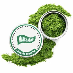 MatchaBar Matcha Green Tea Powder | Ceremonial Grade Japanese Green Tea with Caffeine and Antioxidants | For Sipping or Latte | 30g (1oz) Starter Tin