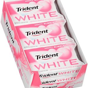Trident White Sugar Free Gum (Minty Bubble, 16-Piece, 9-Pack)