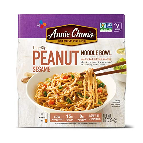 Annie Chun's Peanut Sesame Noodle Bowl, Non-GMO, Vegan, 8.7 Ounce (Pack of 6), Thai-Style