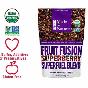 Made In Nature Organic Superberry Fruit Fusion Trail Mix, 24oz - Non-GMO Dried Fruit and Nut Trail Mix