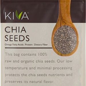 Kiva Organic Chia Seeds - PREMIUM GRADE - Raw, Non-GMO and Vegan (1 Pound Bag)