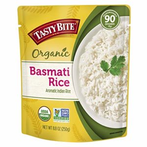 Tasty Bite Organic Basmati Rice 8.8 Ounce (Pack of 6), Indian-Style Organic Basmati Rice, Fully Cooked, Ready to Serve, Microwaveable, Vegan Gluten-Free No Preservatives