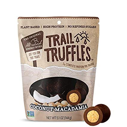 Trail Truffles - Vegan, Paleo Friendly Superfood Protein Balls - Healthy, Plant Based, Gluten Free, Dairy Free, Soy Free, Non-GMO Snacks (Chocolate Hazelnut, 1 Pack)