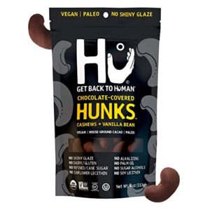 Hu Hunks Chocolate Covered Cashews and Vanilla Bean | 2 Pack | Non-GMO, Vegan, Gluten Free, Paleo, Organic Dark Chocolate