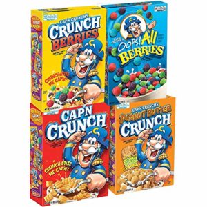 Quaker Cap'N Crunch Breakfast Cereal, 4 Flavor Variety Pack, 14oz Boxes (4 Pack)
