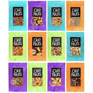 Mixed Nuts and Seeds 12 Variety Snack Bags, Freshly Roasted Snack Serving Size Grab and Go Pack - Oh! Nuts