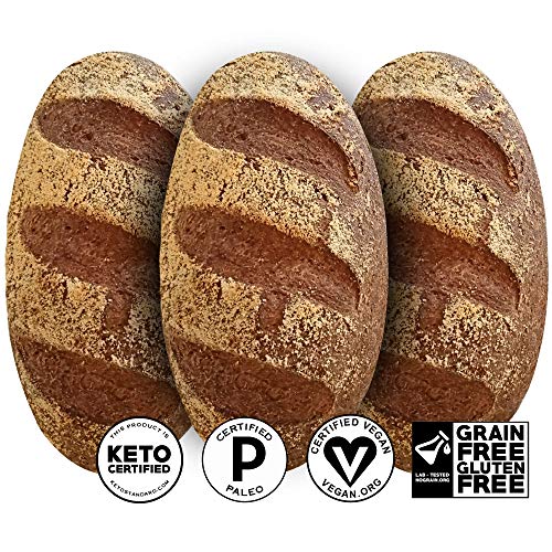 Yez! Artisan Keto Bread - Certified Keto, Paleo, Vegan - Low carb, Gluten free, Wheat free, Grain free, Soy free, All Natural, Clean Ketogenenic Food (loaf)
