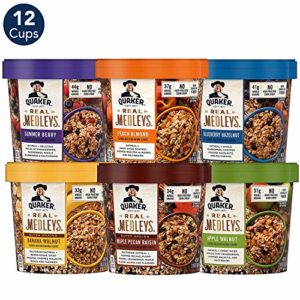 Quaker Real Medleys, 6 Flavor Variety Pack (12 Cups)