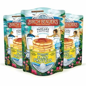 Birch Benders Plant Protein Pancake & Waffle Mix, Vegan, 10g Plant-Based Protein, Whole Grains, 3 Pack, 14 Oz