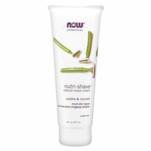 Now Solutions, Nutri-Shave, Natural Shave Cream, Removes Pore Clogging Residue, 8-Ounce