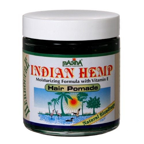 Madina Indian Hemp HAIR POMADE Moisture Natural Organic Split Ends Dry Breakage – 2 Jars