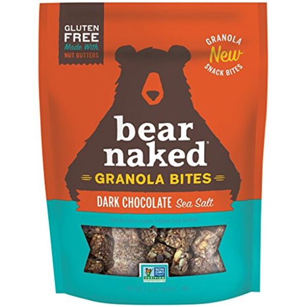 Bear Naked Dark Chocolate Sea Salt Granola Bites - Gluten Free | Non-GMO | Kosher | Vegan - 7.2 Oz