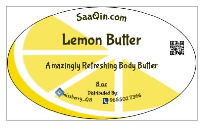 Lemon Body Butter Pure, Refined and Raw by HalalEveryday 8 Oz - Made with Lemon Essential oil - Great for making soap, lotion, cream - amazing moisturizer