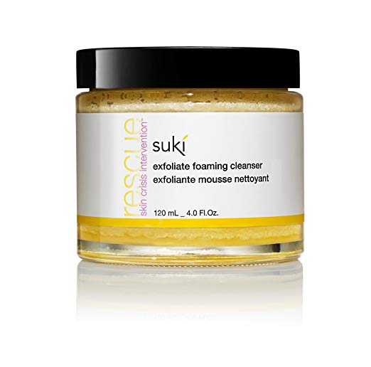 Suki Skincare Exfoliate Foaming Cleanser - With Natural Sugar & Colloidal Oat - Mechanical Exfoliant that Reduces Dry Skin Buildup While Promoting Raidant, Smooth, Soft Skin - 4 oz