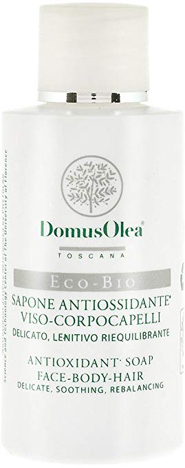 DOMUS OLEA TOSCANA - Antioxidant Soap Face, Body and Hair - Delicate, Soothing, Balancing - Ideal for Mature and Impure Skin - Suitable for Sensitive Skin - Icea Certificate & Nickel Tested - 50 ml