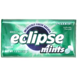 Eclipse Spearmint Sugarfree Mints,1.2-Ounce Boxes (Pack of 8)