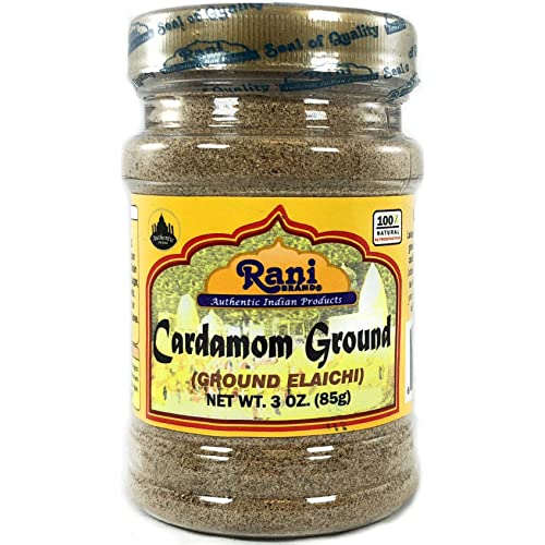 Rani Cardamom (Elachi) Ground, Powder Indian Spice 3oz (85g) ~ All Natural, No Color added, Gluten Free Ingredients | Vegan | NON-GMO | No Salt or fillers