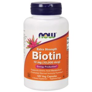 Now Supplements, Biotin 10 mg (10,000 mcg), 120 Veg Capsules