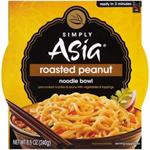 Simply Asia Roasted Peanut Noodle Bowl, Authentic Asian Instant Noodle Bowl, Vegan Noodles, 8.5 oz