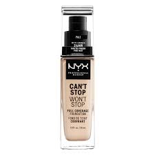 NYX PROFESSIONAL MAKEUP Can't Stop Won't Stop Full Coverage Foundation, Vanilla, 1 Fluid Ounce