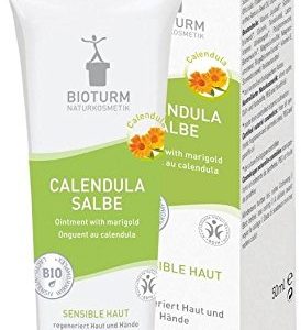 BIOTURM - Calendula ointment - Regenerates sensitive skin - Moisturizing action for the face - For dry hands - Ideal for children - Natural - 50ml