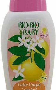 PILOGEN - Bio-Bio Baby - Grapefruit Body Milk for Babies - Flower Scent - Rapid Absorption - Ideal for massage - Dermatologically Tested - ICEA Certified - 250 ml