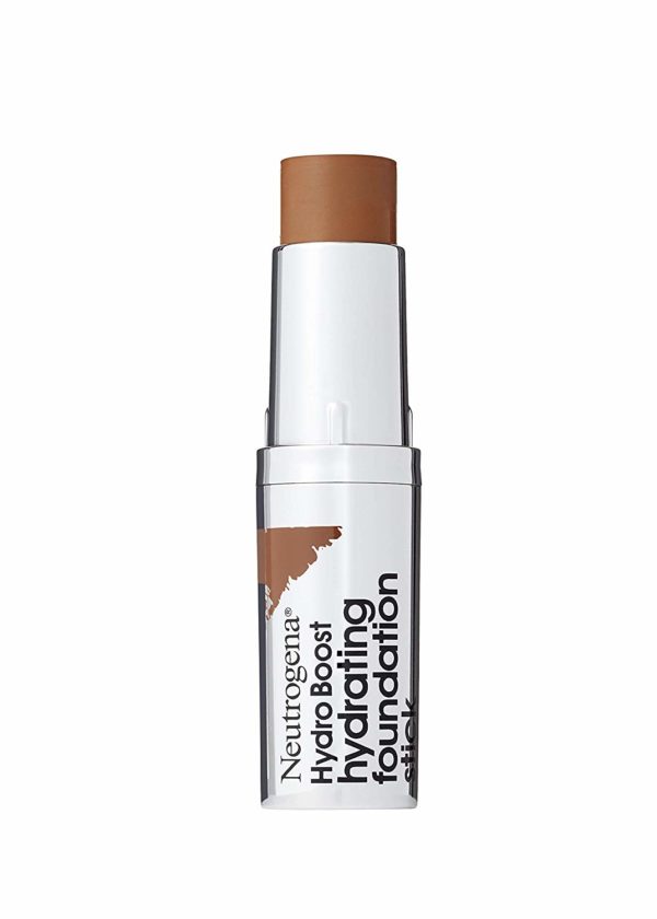 Neutrogena Hydro Boost Hydrating Foundation Stick with Hyaluronic Acid, Oil-Free & Non-Comedogenic Moisturizing Makeup for Smooth Coverage & Radiant-Looking Skin, Chestnut, 0.29 oz