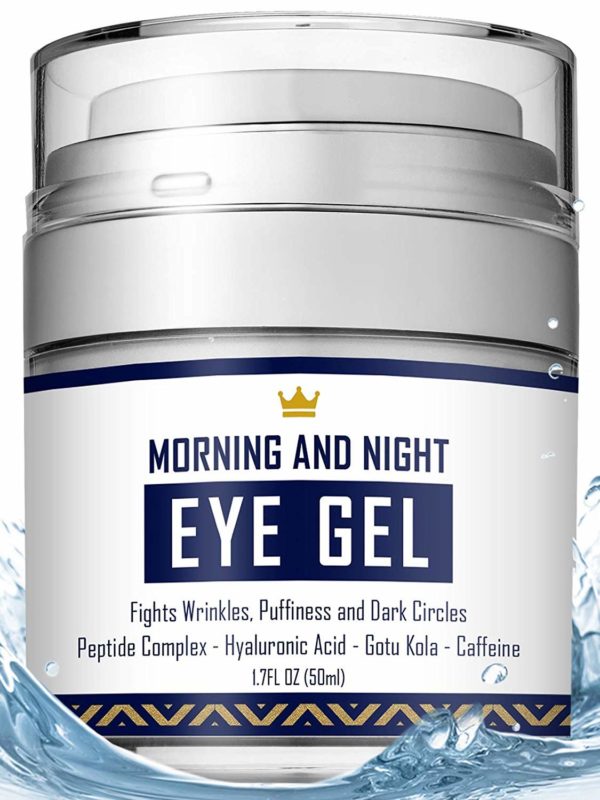 Eye Cream - Dark Circles & Under Eye Bags Treatment - Reduce Puffiness, Wrinkles - Effective Anti-Aging Eye Gel with Hyaluronic Acid, Gotu Kola Extract and Caffeine - Refreshing Serum