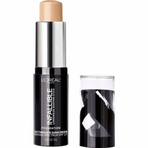 L'Oreal Paris Makeup Infallible Longwear Foundation Shaping Stick, Up to 24hr Wear, Medium to Full Coverage Cream Foundation Stick, 403 Buff, 0.3 oz.
