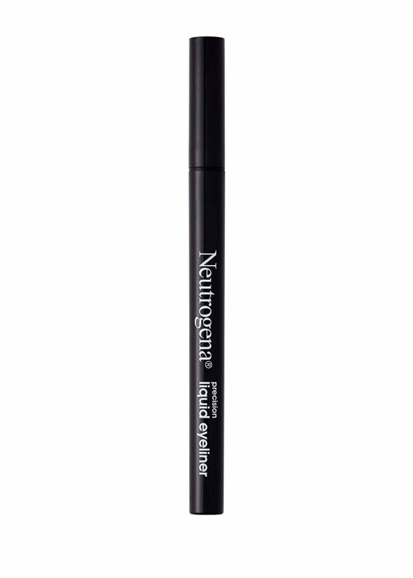 Neutrogena Precision Liquid Eyeliner with Honey & Coconut, Hypoallergenic, Smudge- & Water-Resistant Eyeliner Makeup for Precise Application, Jet Black, 0.013 fl. oz