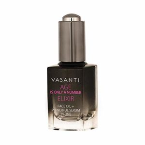 Age is ONLY A NumberTM Elixir Face Oil and Powerful Serum in One by VASANTI - Anti-Aging Treatment with Active Ingredients to Help with Wrinkles, Dulling Skin and Skin Hydration - Paraben-Free