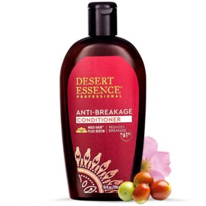 Desert Essence Anti-breakage Conditioner - 10 Fl Oz - Maxi Hair Plus Biotin - Essential Enriched Vitamins - Detangler - Salon Professional Formula - Jojoba & Coconut Oils - Promotes Breakage Reduction
