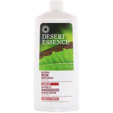 Desert Essence Natural Neem Mouthwash - Cinnamint Flavor - 16 Fl Oz - Reduce Plaque Buildup - Tea Tree Oil - Neem Leaf Extract - Peppermint - Complete Oral Care - Refreshes Breath - Aloe
