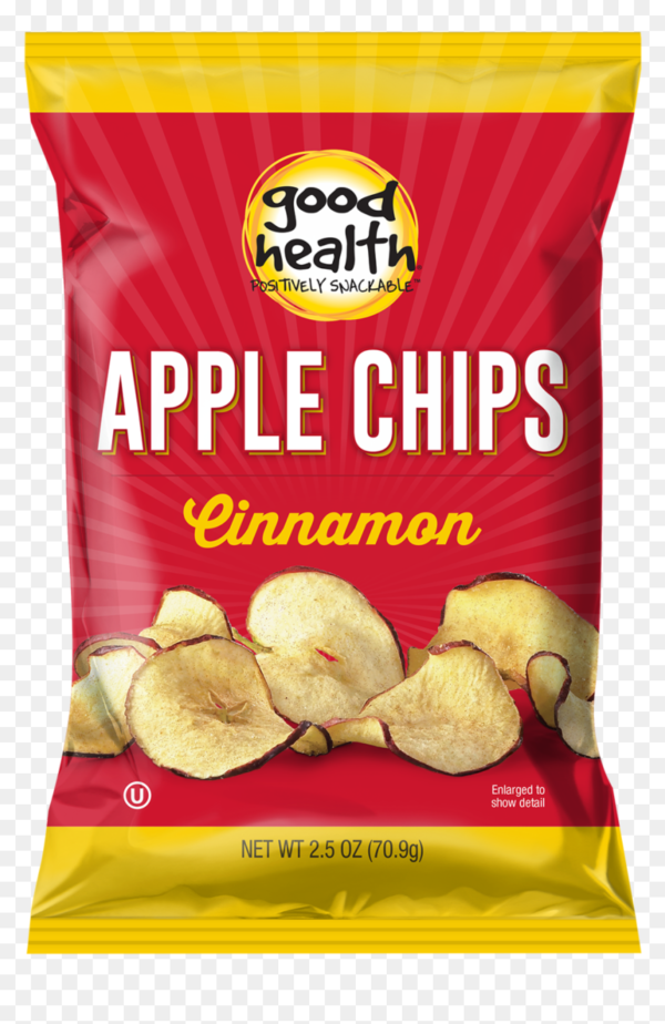 Good Health Apple Chips, Cinnamon, 2.5 oz. Bag, 12 Pack -Crispy Apple Chips Made with 100% Red Apples, Great for Lunches or Snacking on the Go