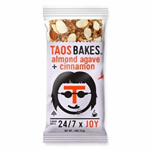 Taos Bakes Energy Bars - Almond Agave + Cinnamon (Box of 12, 1.8oz Bakes) - Gluten-Free, Non-GMO, Vegan Snack Bars