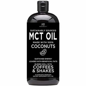 Premium MCT Oil Made only from Coconuts - 32oz BPA Free Bottle. Keto, Paleo, Gluten Free and Vegan Diet Approved by Radha Beauty