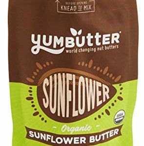 Organic Sunflower Butter by Yumbutter, Creamy Seed Butter, USDA Organic, Gluten Free, Vegan, Non GMO, 6.2oz Pouch